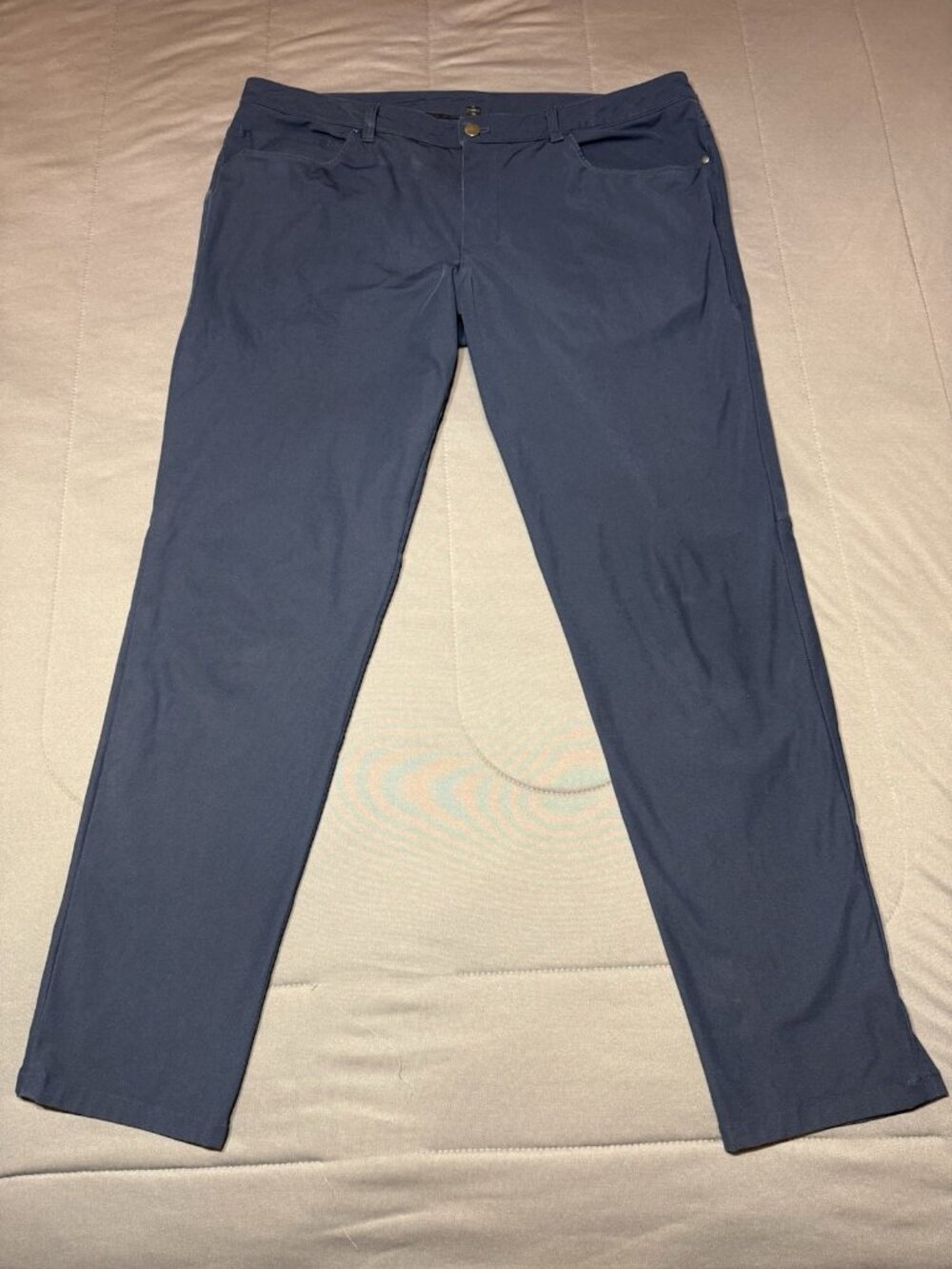 LULULEMON ABC Slim Fit Utilitech Pants Blue Jeans Stretch Mens 38x32